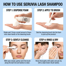 Seruvia Lash salon-grade lash cleanser kit for professionals.