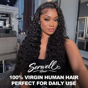 Serwell water wave wig ideal for parties and travel.