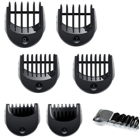 Serytoen beard trimmer replacement head with six guide combs for versatile lengths.