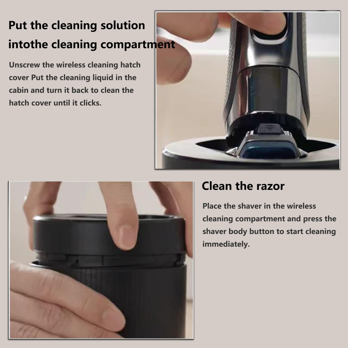 Serytoen quick clean pod supports consistent razor maintenance and smoother overall performance.