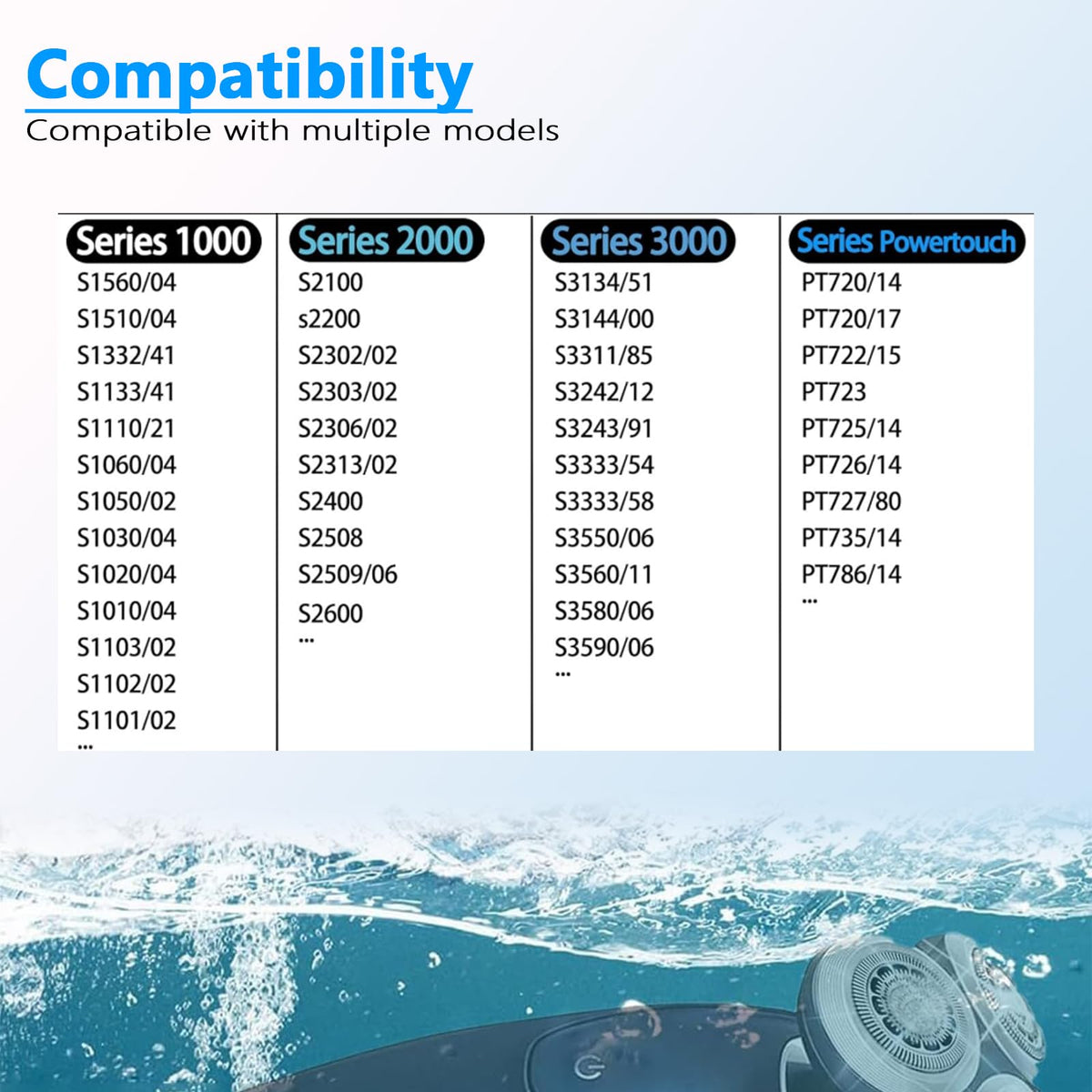 Cleaning brush included with SH30 heads supports maintenance and hygiene.