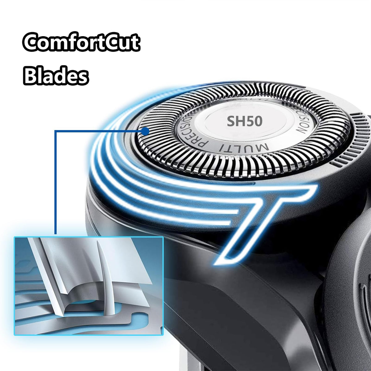 Serytoen SH50 head installed on a Norelco 5000 series shaver