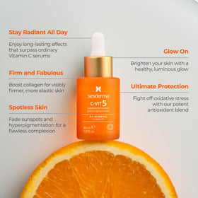 Sesderma C-VIT 5 Fusion serum dropper ready for precise application.
