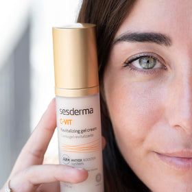 Sesderma C-VIT with hyaluronic acid highlighted for plump, smooth skin.