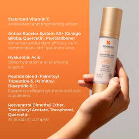 Sesderma packaging and label shown for trusted antioxidant skincare routine.