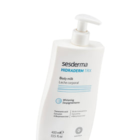 Sesderma HIDRADERM TRX Body Milk on arm shows hydrated, softly glowing skin