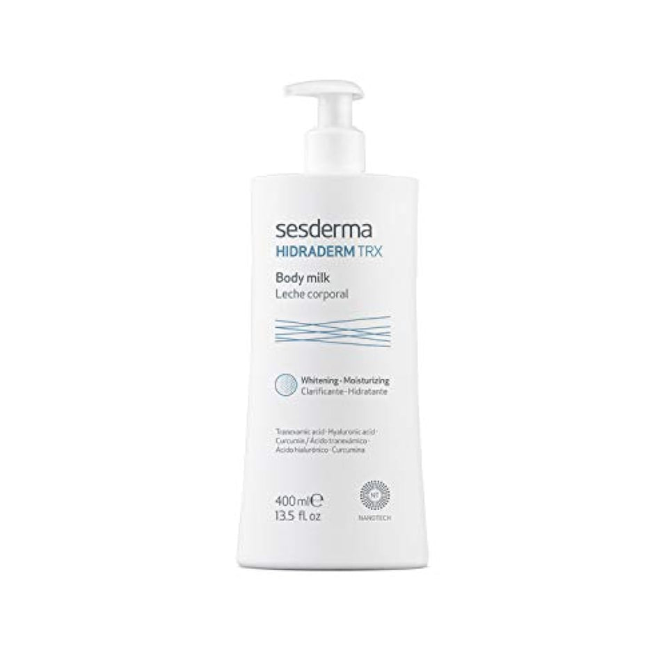 Sesderma HIDRADERM TRX Body Milk bottle demonstrating fast hydration for daily care