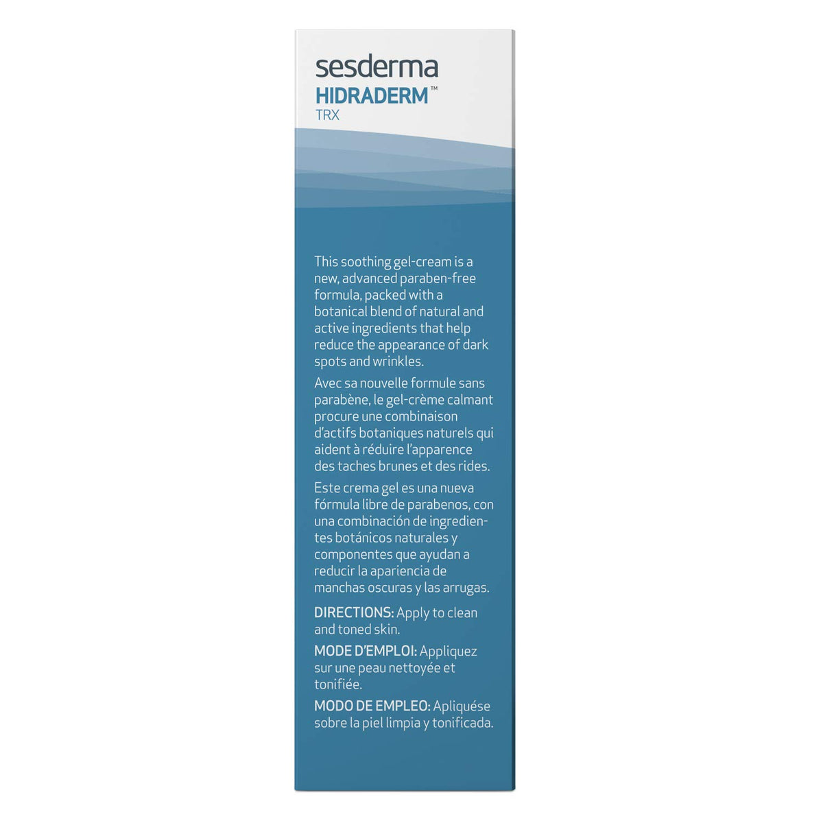Sesderma HIDRADERM TRX gel-cream texture swirl shows moisturizing formula