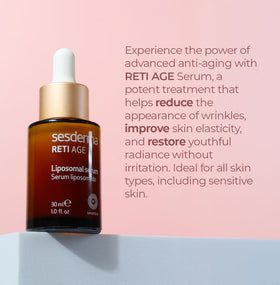 Close-up of Sesderma Reti Age serum drops for precise application