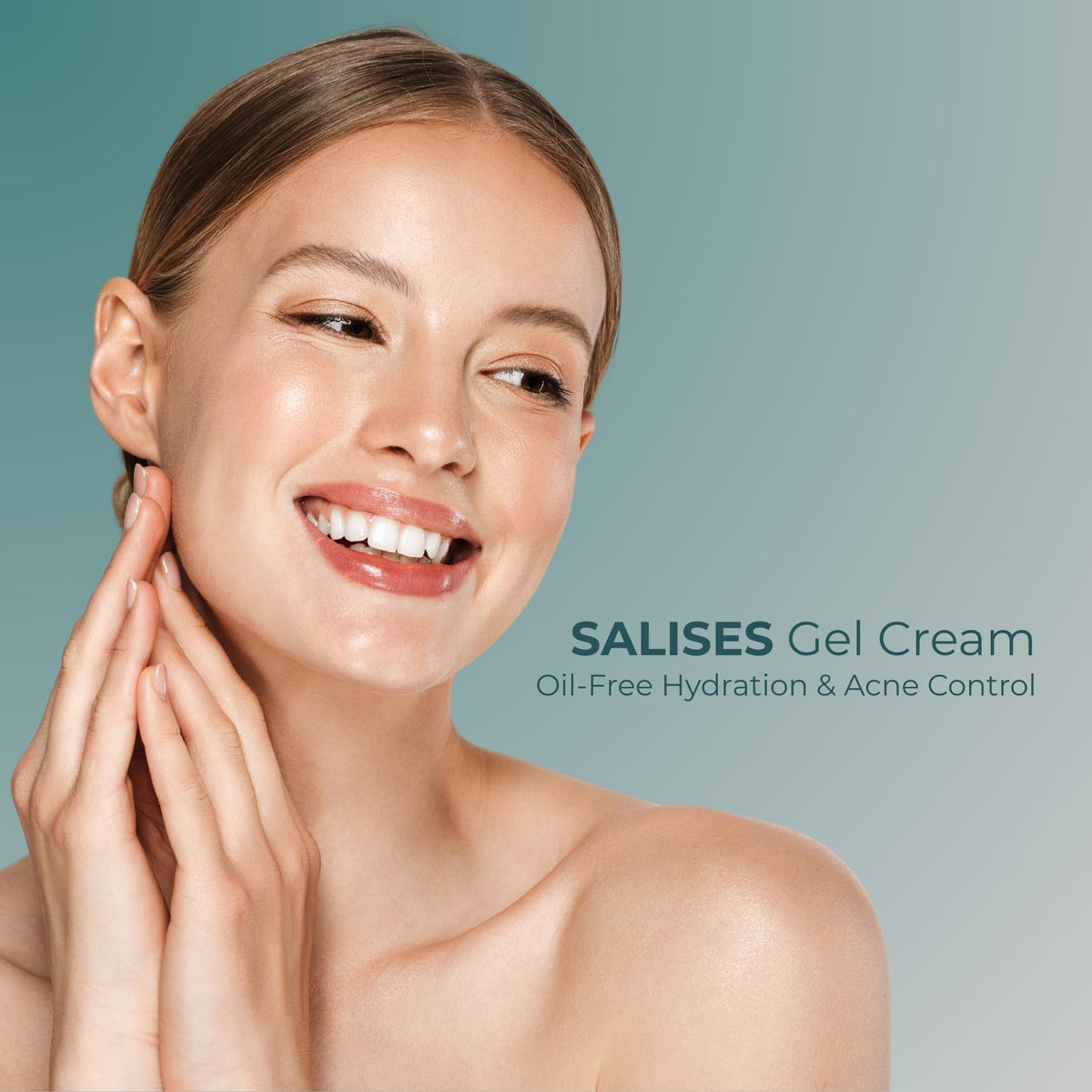 Sesderma SALISES gel application on skin for refreshing hydration.