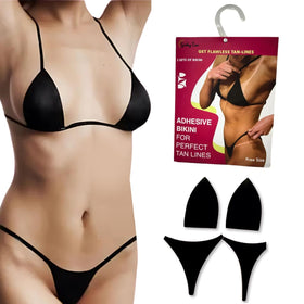 Seskytan adhesive bikini tape pack secures flawless tan lines during spray tans.