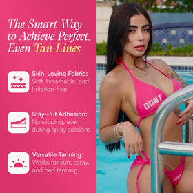 Seskytan tape application on skin demonstrates a no-slip secure fit.