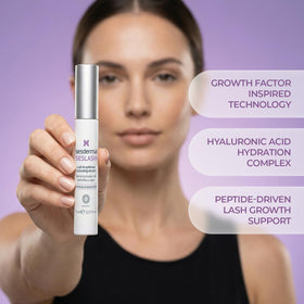 Sesderma SESLASH brows close-up showing definition and fullness.