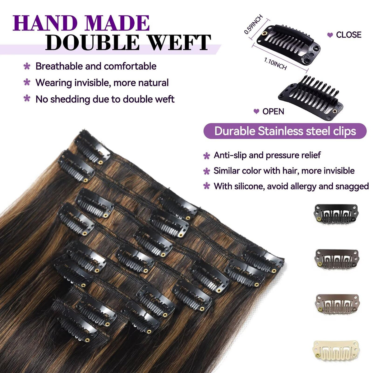 Setible black-brown shade helps achieve soft, natural volume without harsh contrast.