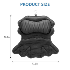 SetSail bath pillow black color fits any tub style.