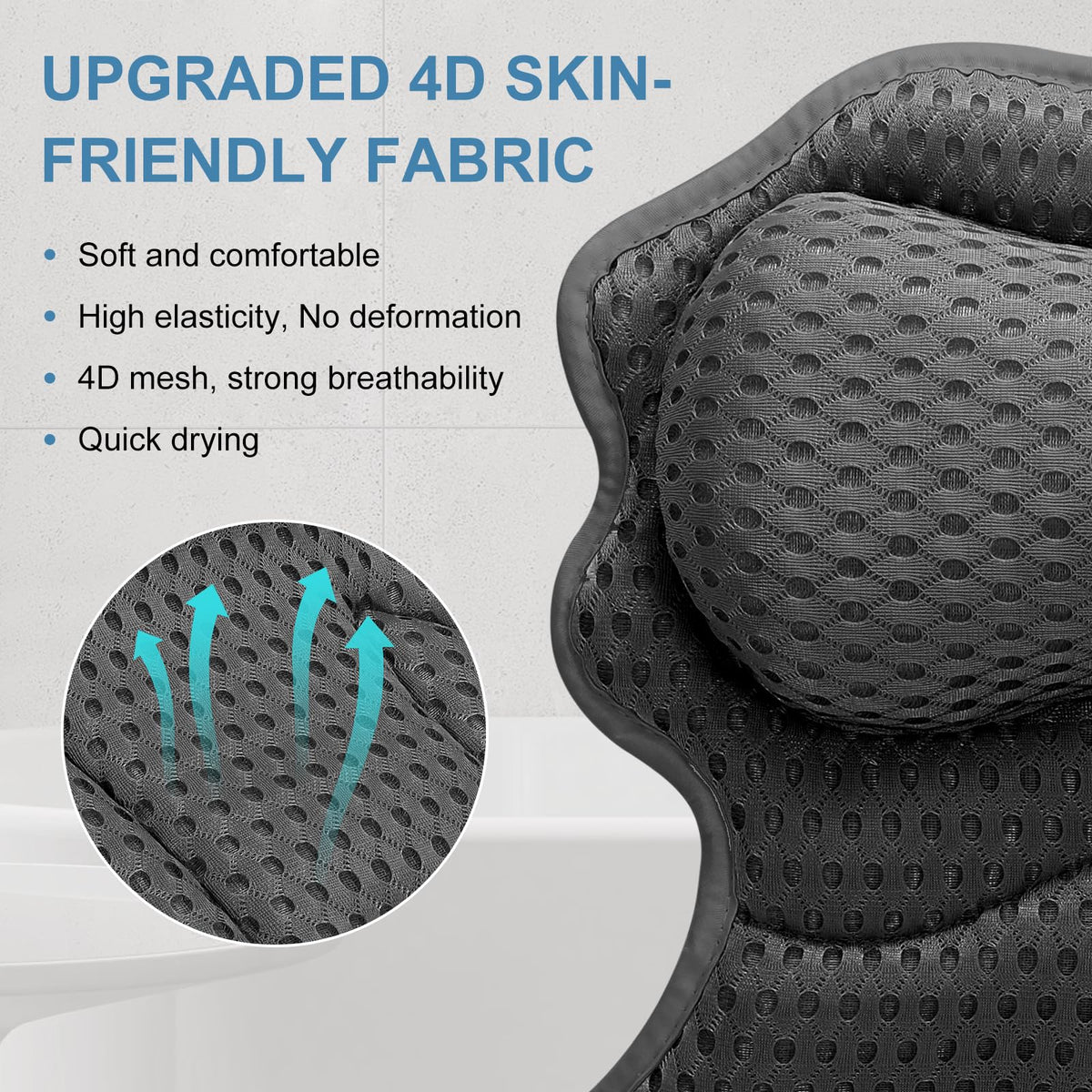 SetSail bath pillow machine washable for easy care.