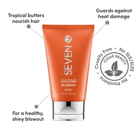 SEVEN Gazar Blowout Butter cream close-up highlights hydrating formula for glossy curls