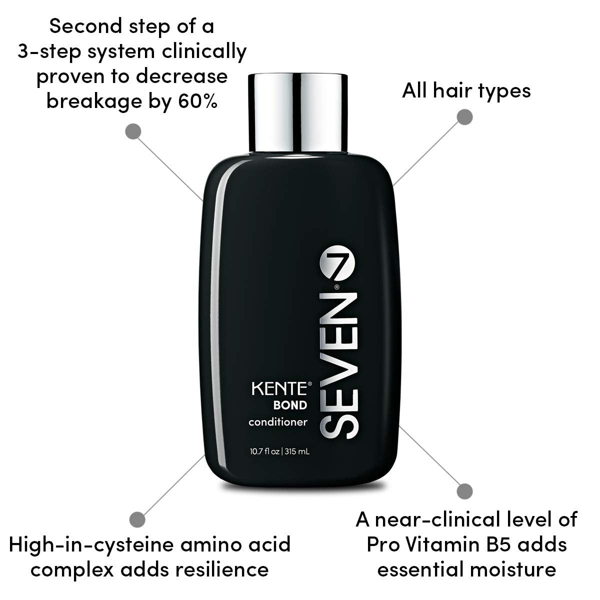 SEVEN Kente Bond Conditioner creamy texture close-up signals rich moisture for dry hair.