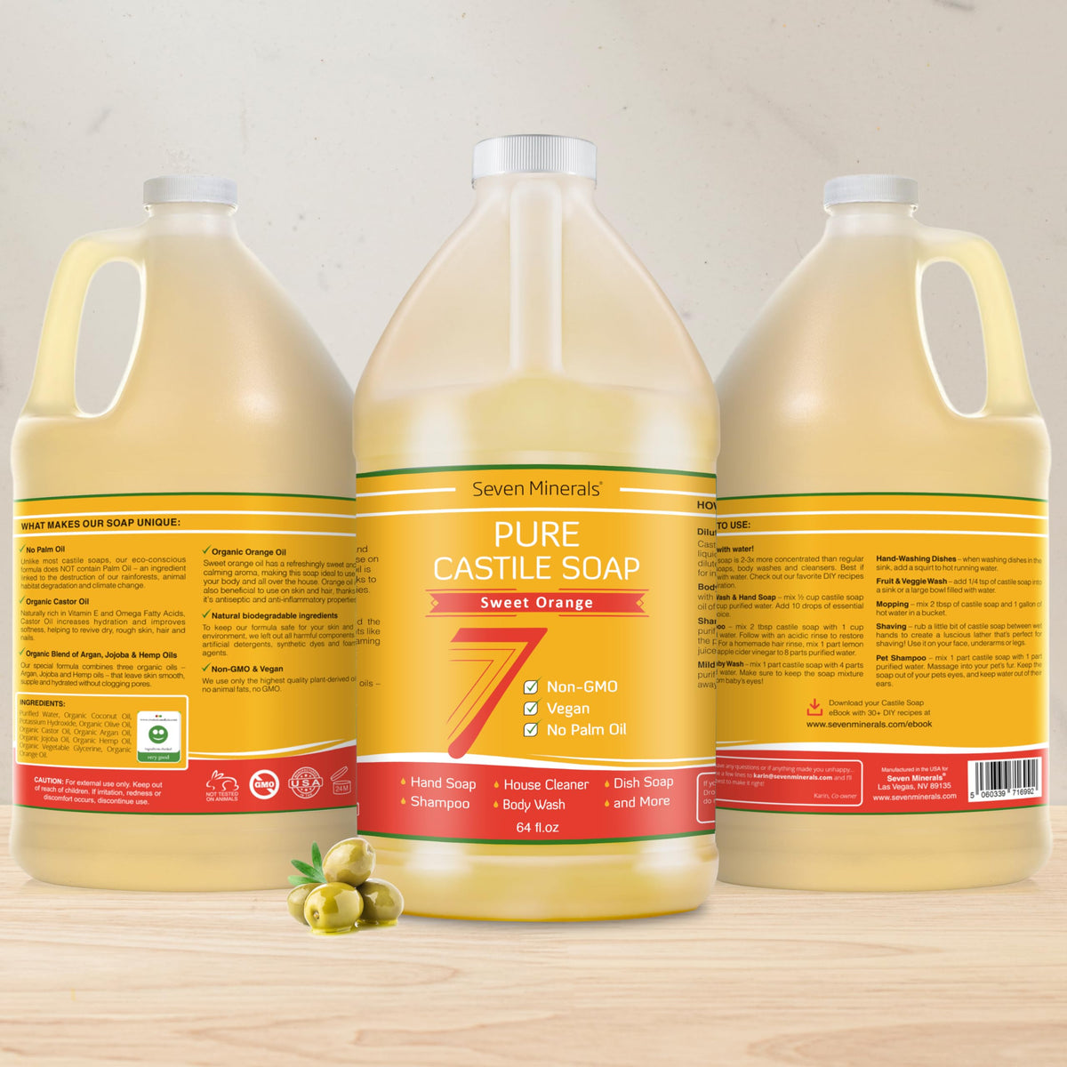Seven Minerals Baby Wash bottle for gentle daily cleansing of delicate skin.