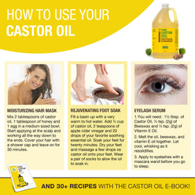 Seven Minerals Castor Oil eco bottle reduces plastic and waste.
