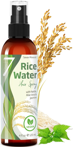 Seven Minerals fermented rice water bottle for hair growth and nourishment