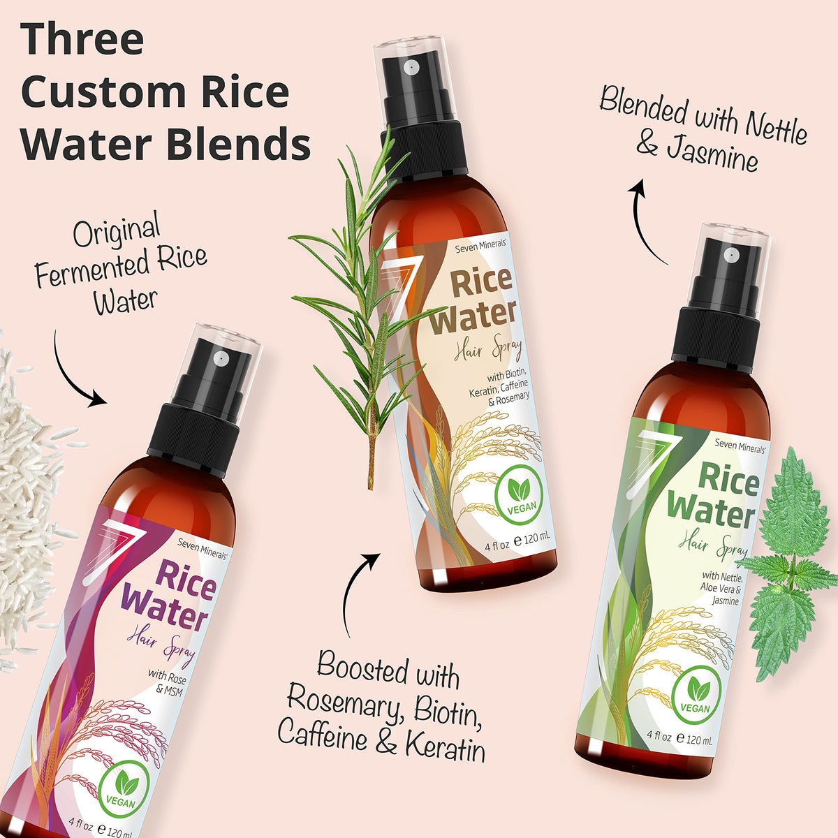 Seven Minerals four-ounce bottle packaging ready for daily use
