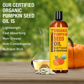 Seven Minerals Pumpkin Seed Oil hexane-free, premium cold-pressed ingredient for skincare.