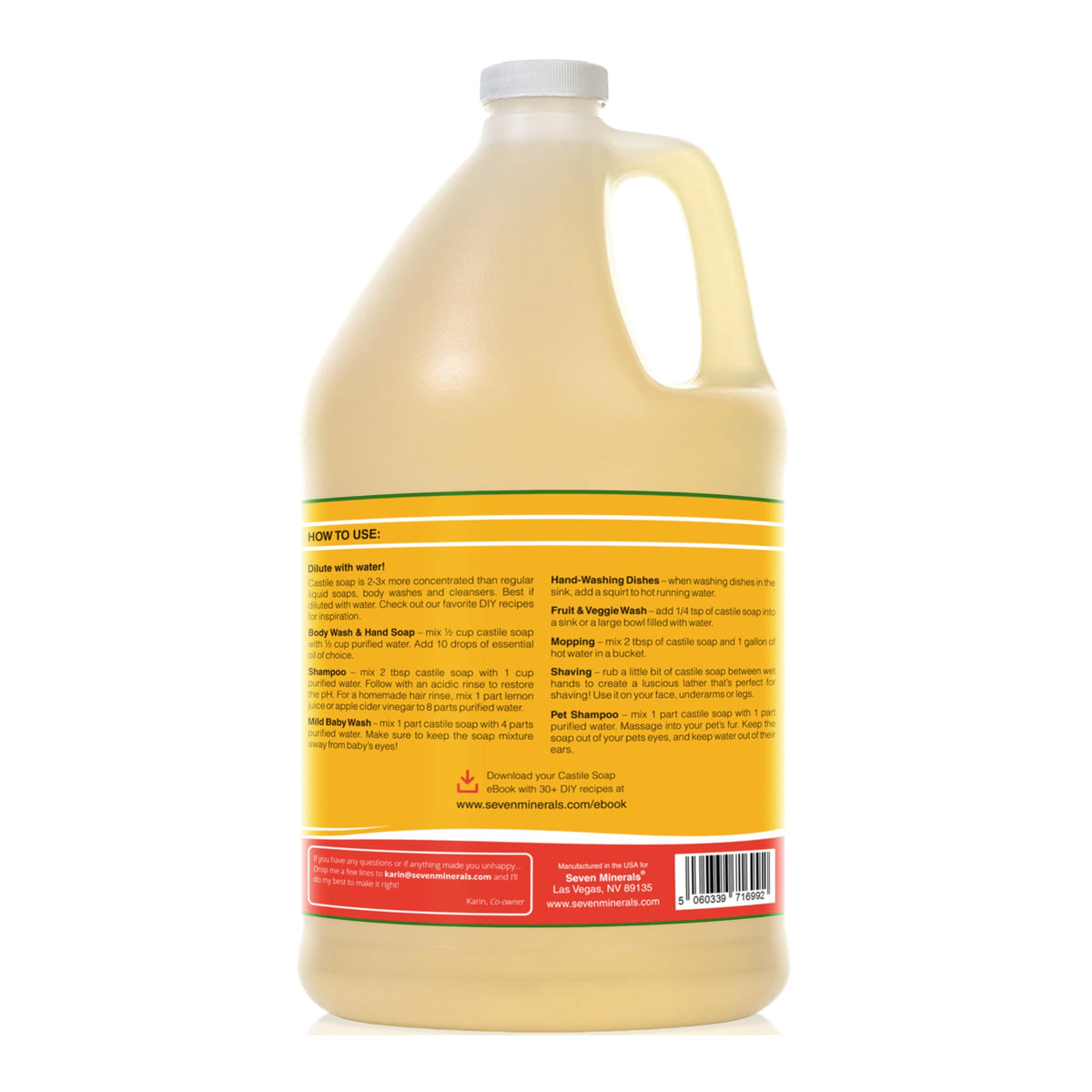 Seven Minerals vegan formula with organic carrier oils supports a natural, nourishing blend.