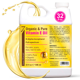 Seven Minerals Vitamin E Oil 32oz bulk for bulk refills and DIY skincare