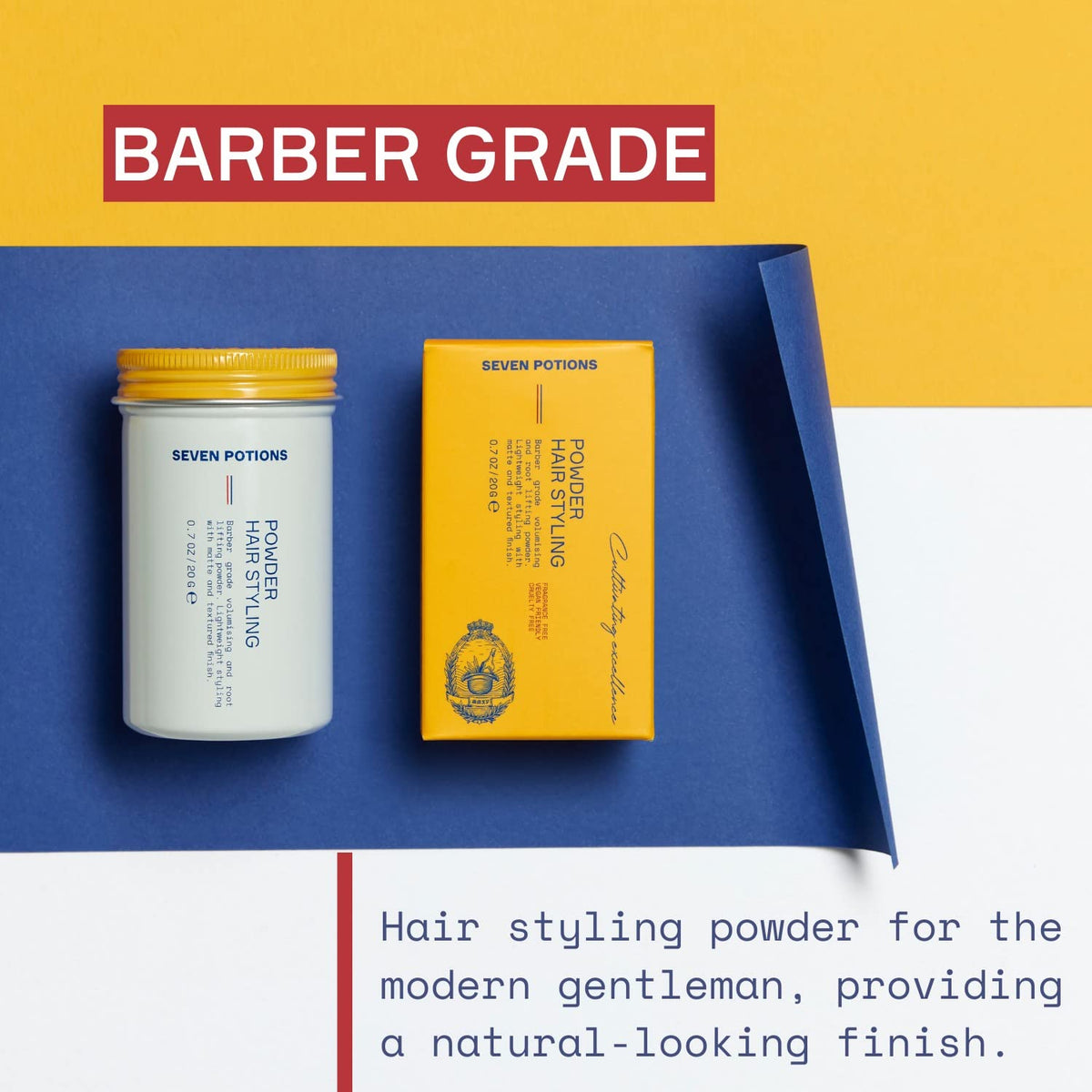 SEVEN POTIONS hair powder texture-application demonstrates powder texture and blend