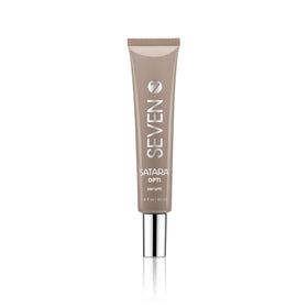 SEVEN Satara Opti serum bottle with sleek packaging for easy daily anti-grey action.