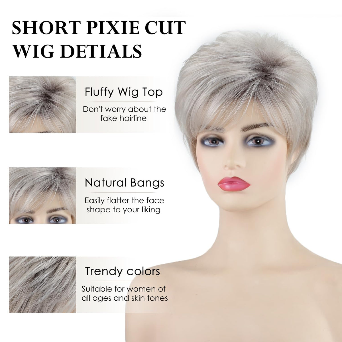 SEVENCOLORS layered blonde wig adds fluffy volume for casual or special occasions.