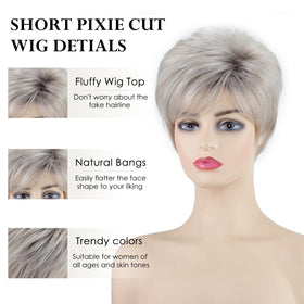 SEVENCOLORS layered blonde wig adds fluffy volume for casual or special occasions.