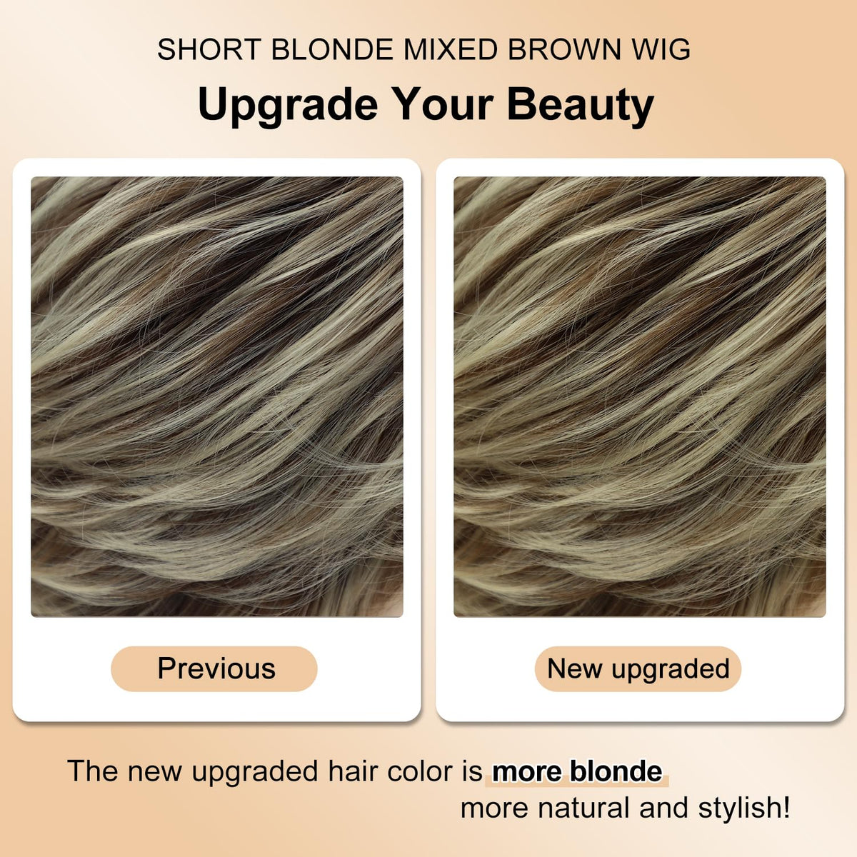 SEVENCOLORS mixed blonde wig style adds texture and movement to your look.