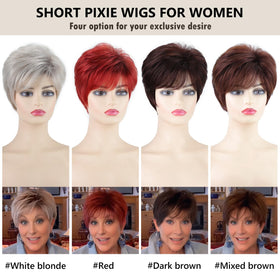 SEVENCOLORS ombre blonde wig with bangs, easy to style.