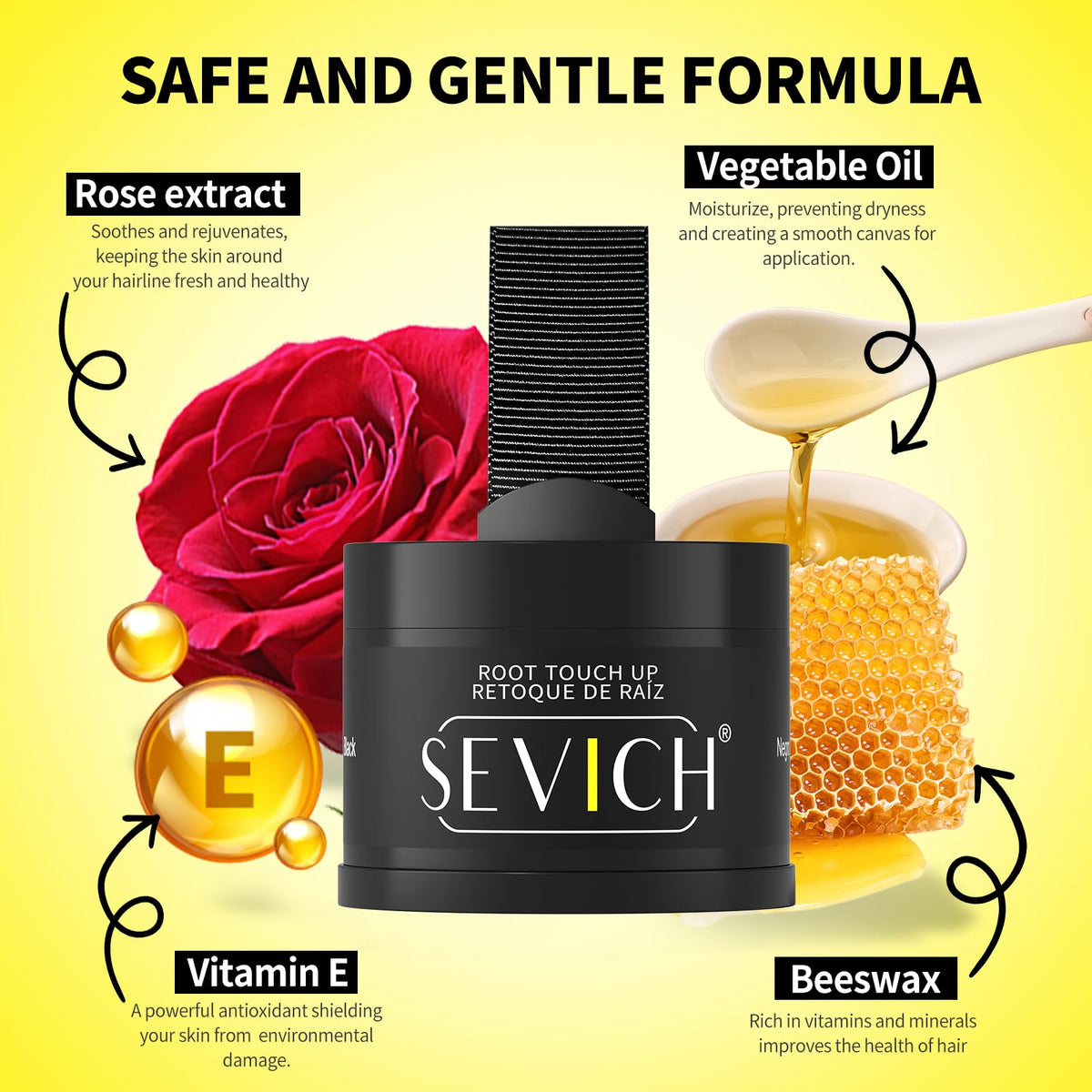 SEVICH dual-ended application brush for broad coverage and precise detailing
