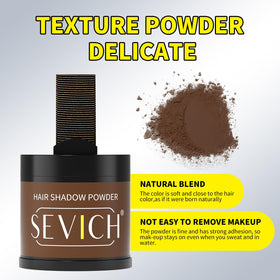SEVICH hairline powder waterproof texture demonstrates durable coverage in rain.