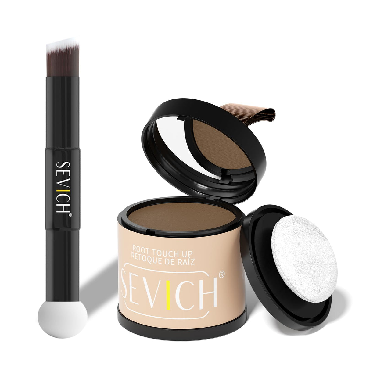 SEVICH Hairline Powder compact with mirror for discreet on-the-go touch-ups.