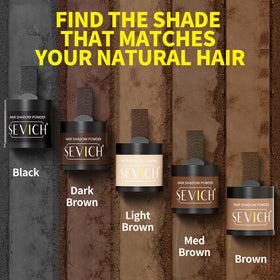 SEVICH Hairline Powder shade Light Brown swatch for subtle tint.