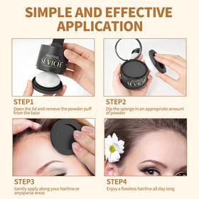 SEVICH waterproof concealer close-up demonstrating long-lasting hairline coverage