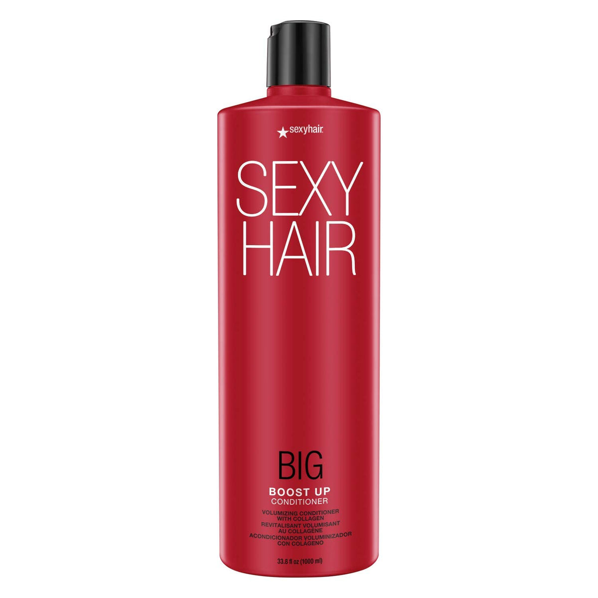 SexyHair Big Boost Up conditioner bottle boosts volume up to 20%.