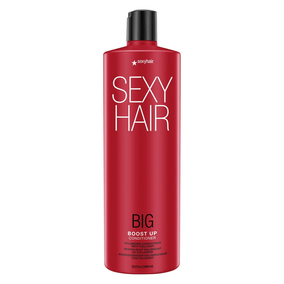 SexyHair Big Boost Up conditioner bottle boosts volume up to 20%.