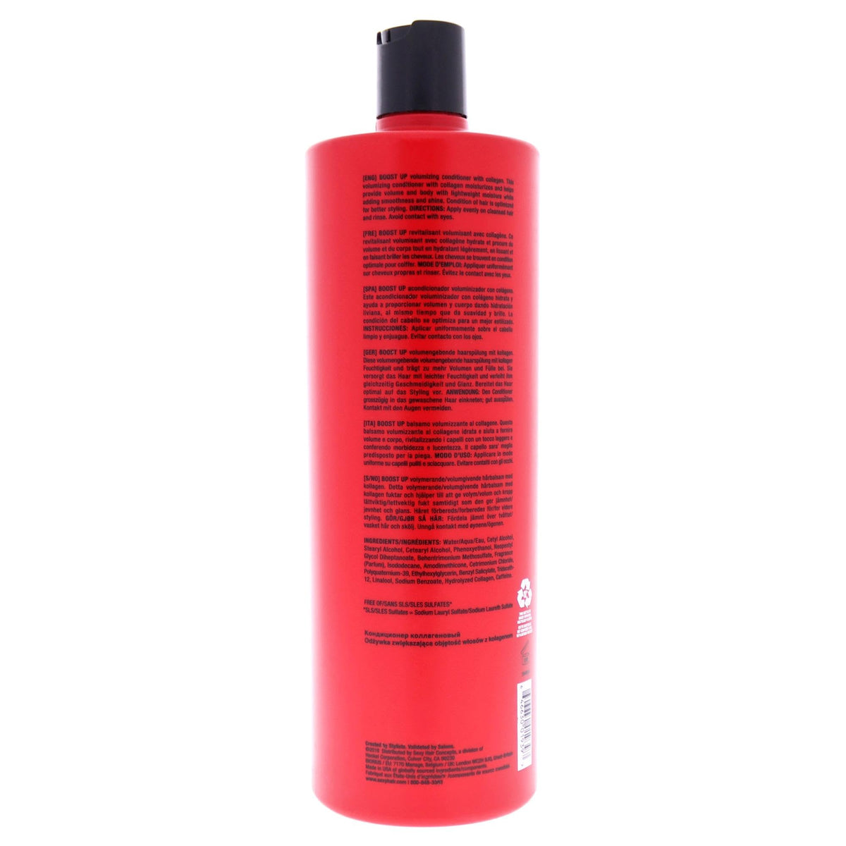 SexyHair Big Boost Up conditioner dispensing pump enables easy, mess-free application.