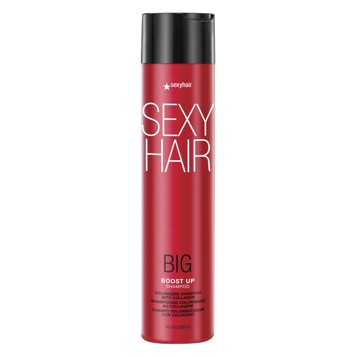 SexyHair Big Boost Up shampoo bottle front view highlighting collagen for added volume