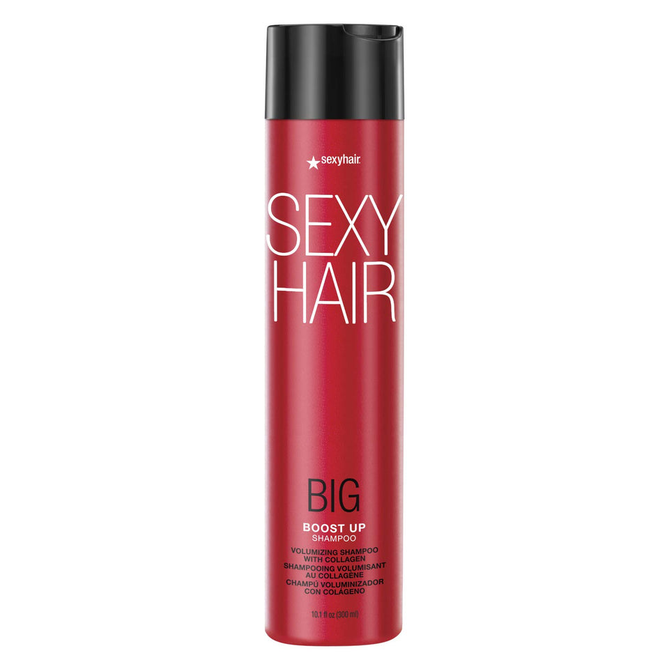 SexyHair Big Boost Up shampoo bottle front view highlighting collagen for added volume