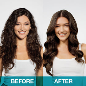 SexyHair I WANT MOISTURE frizz-control closeup demonstrates smoother styling outcomes