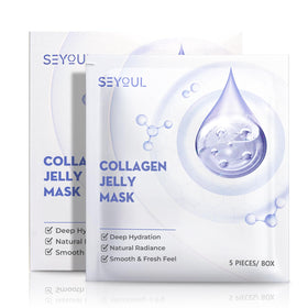 SEYOUL Collagen Jelly Mask essence application for deep hydration and refreshed skin.