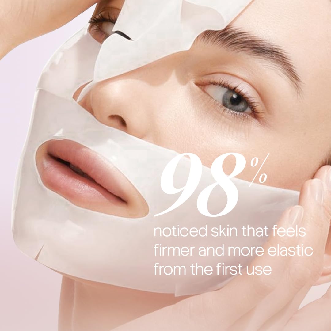 SEYOUL Collagen Jelly Mask sheet closeup showing gentle, moisture-rich contact with skin.