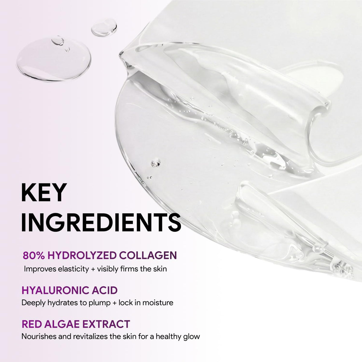 SEYOUL Collagen Jelly Mask transparent-change as the essence is absorbed, enabling longer wear.