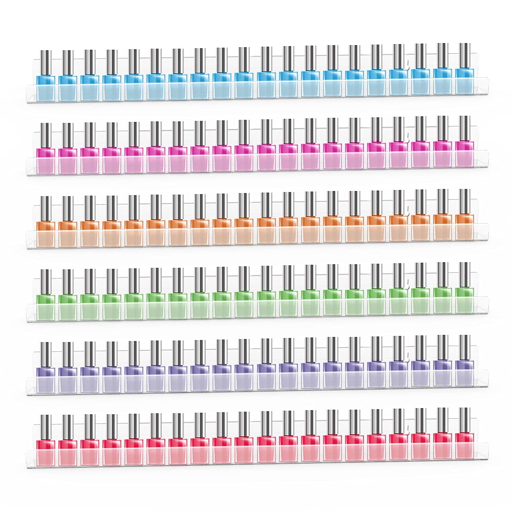 Sezanrpt transparent shelves enable quick color matching at a glance.